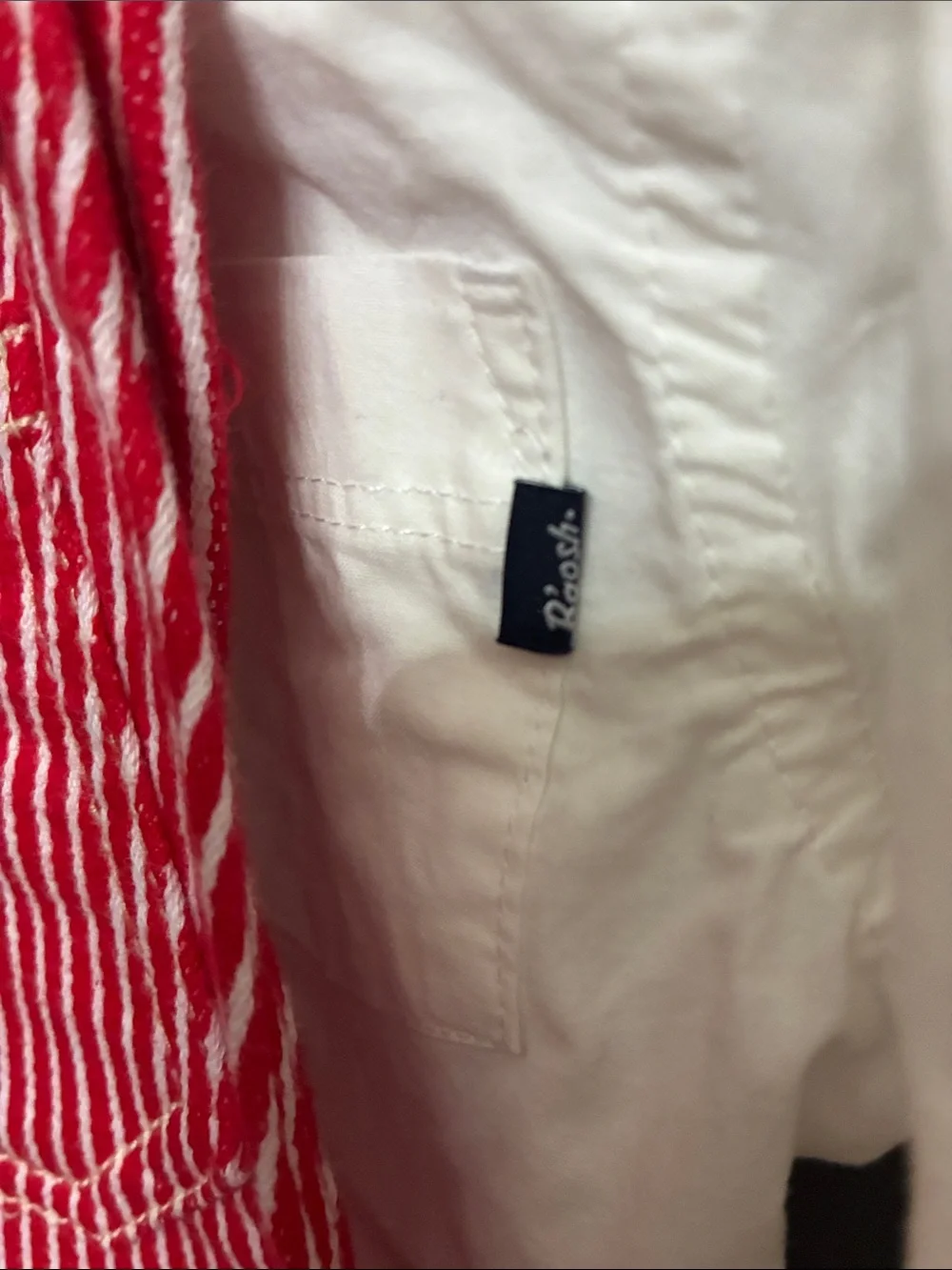 OshKosh B'gosh Red & White Stripe Kids Overalls